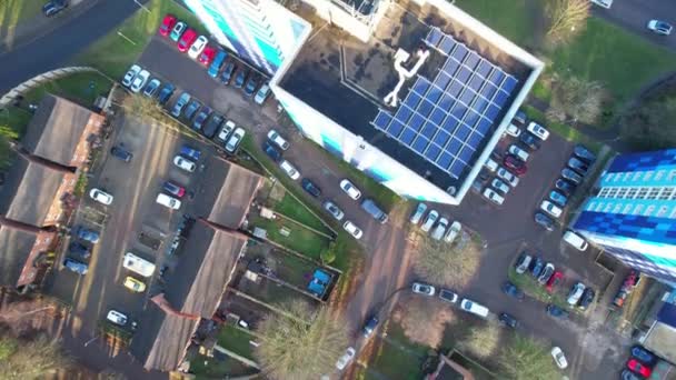High Angle Aerial Footage Central City Épületek Luton Town England — Stock videók