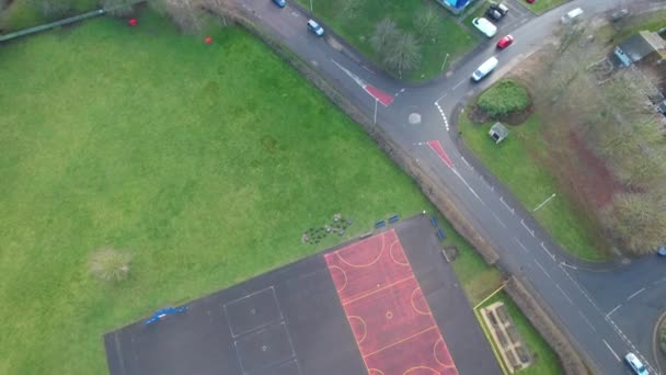 High Angle Aerial Footage Central City Buildings Luton Town England — Vídeos de Stock
