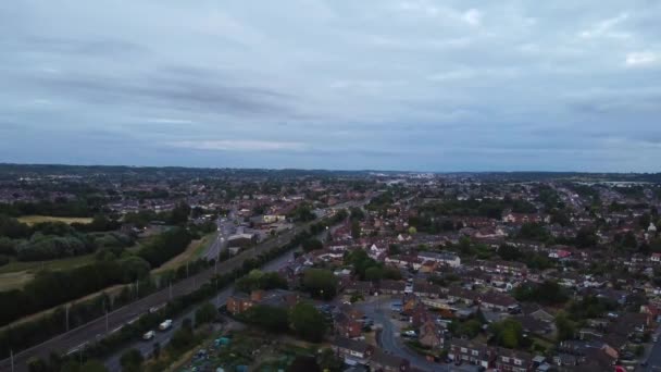Brit Luton Város Anglia Légi Felvételeit Drón Kamerájával Rögzítették 2022 — Stock videók