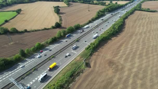 England 07Th September 2022 Beautiful Footage British Motorways Highways Fast — Stock Video