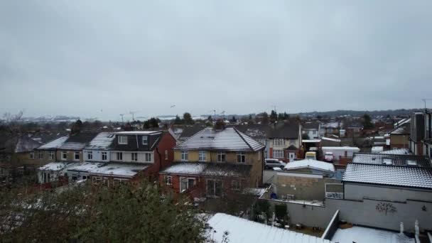 Images Grand Angle Luton City Angleterre Lors Une Légère Chute — Video