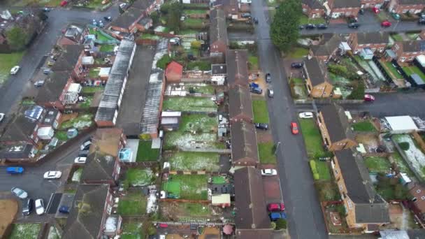 Images Grand Angle Luton City Angleterre Lors Une Légère Chute — Video