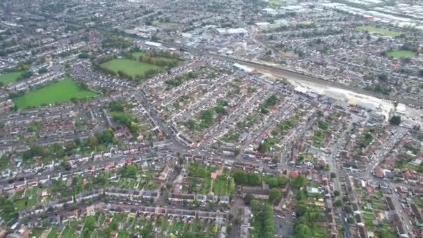 Time Lapse High Angle Footage Luton City Angleterre Par Une — Video