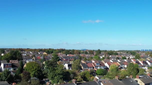 Ngiltere Nin Doğu Luton Şehrinin Hava Görüntüsü Görüntü Ekim 2022 — Stok video