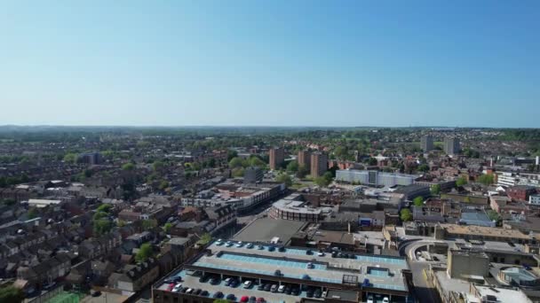 Time Lapse Bedford City England Záběr Byl Pořízen Drone Kamera — Stock video