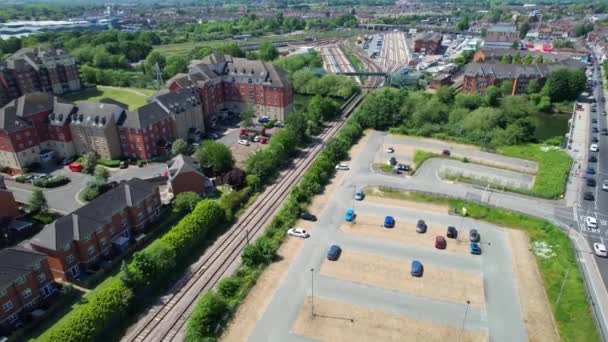 Time Lapse Bedford City England Footage Ble Fanget Med Drones – stockvideo