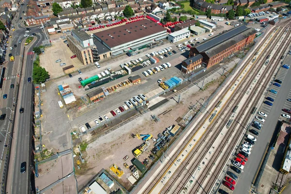 イギリスのベッドフォード 2023年5月27日 ベドフォードの町の空中写真 — ストック写真