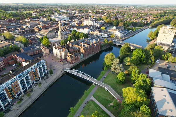 stock image BEDFORD, ENGLAND, UK - 27 MAY, 2023:  Aerial view of Bedford town