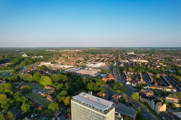 stock image BEDFORD, ENGLAND, UK - 27 MAY, 2023:  Aerial view of Bedford town