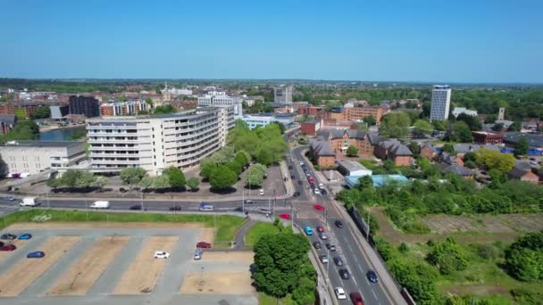 Letecké Záběry Bedford City England Záběry Byly Pořízeny Drone Kamera — Stock video