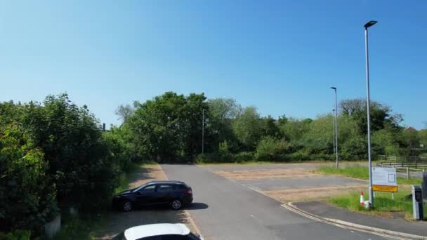 Flygbilder Bedford City England Togs Med Drönarens Kamera Vacker Solig — Stockvideo