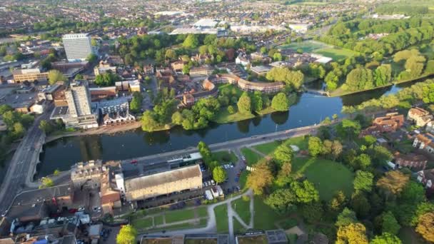 Aerial Footage Bedford City England Ηνωμένο Βασίλειο Footage Captured Drone — Αρχείο Βίντεο