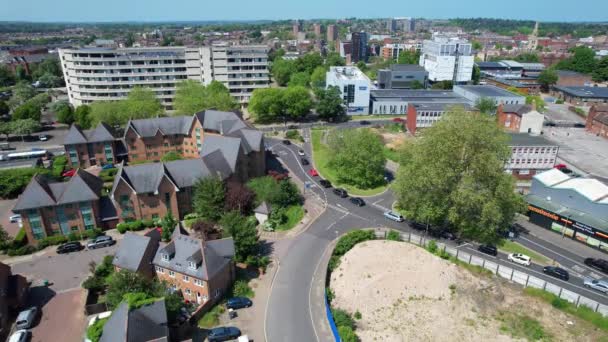 Aerial Footage Bedford City England Ηνωμένο Βασίλειο Footage Captured Drone — Αρχείο Βίντεο