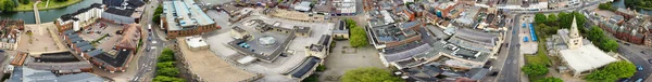 イギリスのベッドフォード 2023年5月28日 ベッドフォード町の空中パノラマビュー — ストック写真