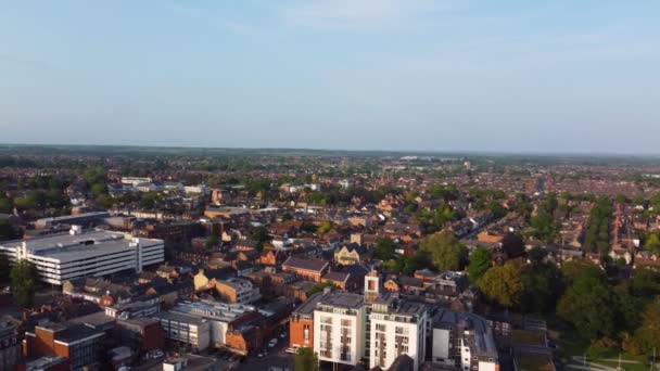 Luftaufnahmen Von Central Bedford City England Aufnahmen Der Innenstadt Mit — Stockvideo