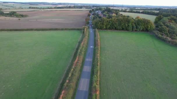 High Angle Footage British Countryside Landscape Metraje Fue Capturado Con — Vídeos de Stock