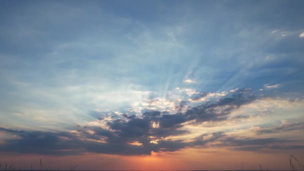 Time Lapse Vista Aérea Clouds Mañana Dramáticamente Rápidas Nubes Movimiento — Vídeos de Stock