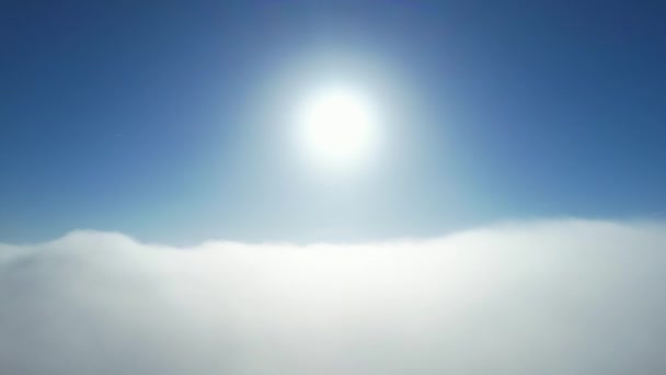 Найкрасивіший Вигляд Повітря Над Хмарами Вранці Неймовірно Швидкі Хмари — стокове відео