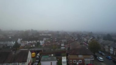 Most Beautiful Aerial View of Above the Clouds in the Morning. Dramatically fast moving clouds