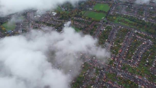 Most Beautiful Aerial View Clouds Morning Dramatically Fast Moving Clouds — Vídeos de Stock