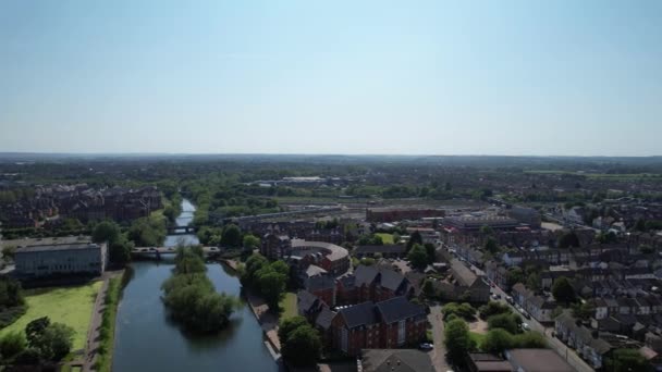 Images Aériennes Bedford City Royaume Uni Tournage Capturé Avec Caméra — Video