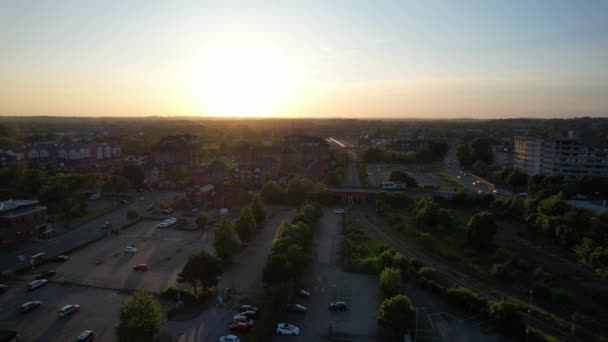 Letecké Záběry Bedford City England Záběry Byly Pořízeny Drone Kamera — Stock video