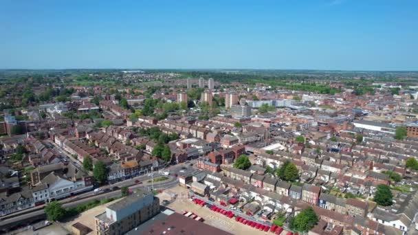 Images Aériennes Bedford City Royaume Uni Tournage Capturé Avec Caméra — Video