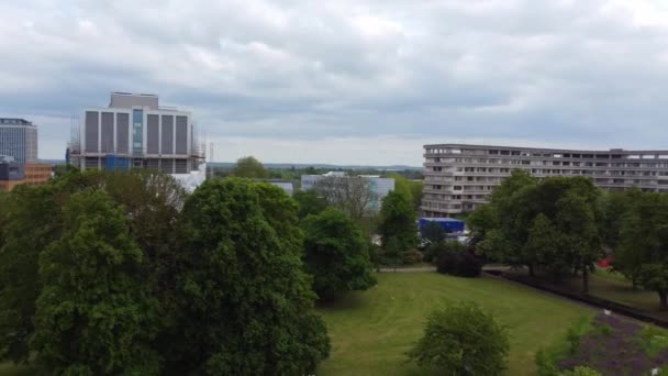 Schöne Luftaufnahme Von Central Bedford City England Die Aufnahmen Der — Stockvideo