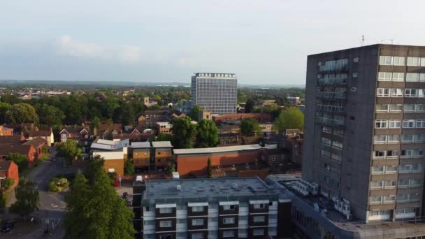 Ngiltere Nin Bedford Şehrinin Hava Görüntüleri Ngiltere Nin Büyük Britanya — Stok video