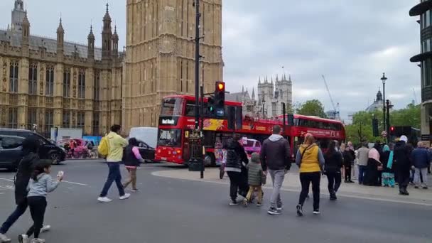 Beautiful Low Angle Footage Central London Tour Footage Capital City — Wideo stockowe