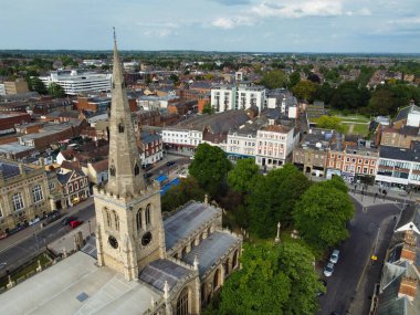 Bedford, İngiltere - 28 Mayıs 2023: Central Bedford City