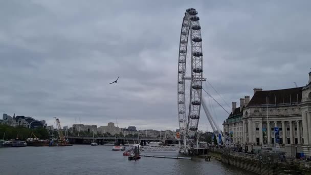 Столица Лондона Англия Занята Многими Городами Мира Странами Которые Посетят — стоковое видео