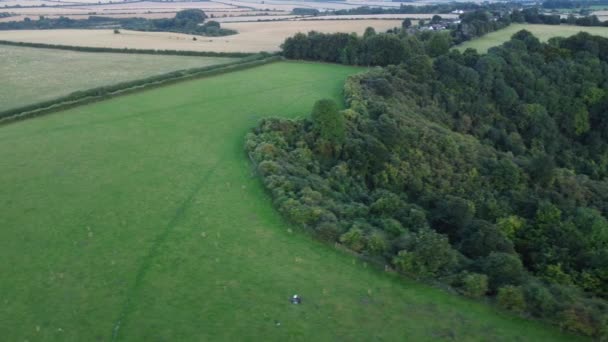 Filmagem Voo Drone Campo Aberto Sharpenhoe Clappers Valley England Durante — Vídeo de Stock