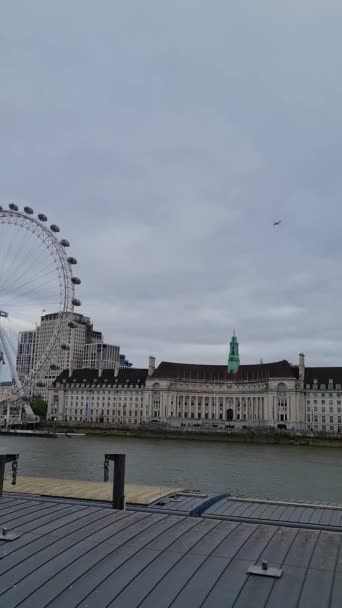 Gyönyörű Alacsony Szögű Felvételek Central London Tour Footage Főváros London — Stock videók
