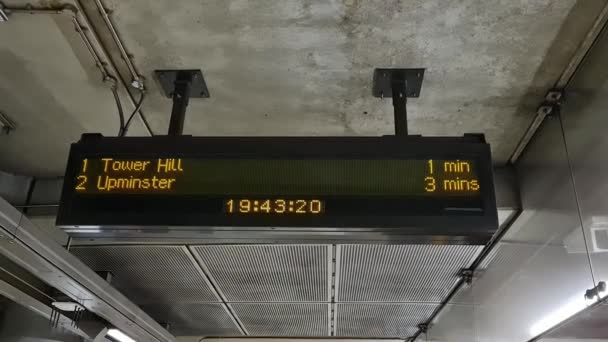 Metro Estación Tren Centro Londres Capital Inglaterra Gran Bretaña Filmación — Vídeo de stock