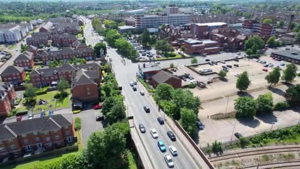 Aerial Footage Bedford City England Камера Дроне Була Захоплена Травня — стокове відео