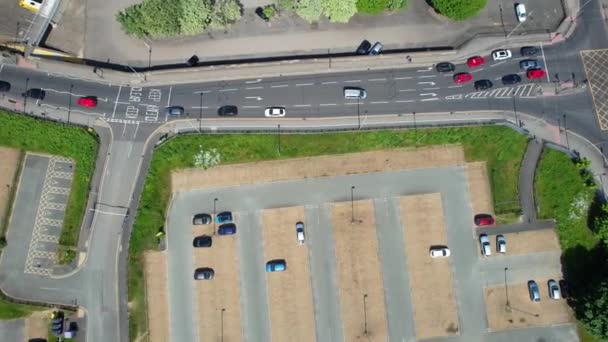 Anglia Bedford City Légi Felvételei Rögzítve Drone Kamerájával Egy Gyönyörű — Stock videók