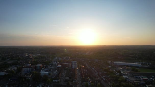 Luftaufnahmen Von Bedford City England Aufgenommen Mit Drohne Einem Schönen — Stockvideo