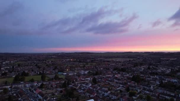 Sunrise Sky Clouds Footage Luton City England — Stock video