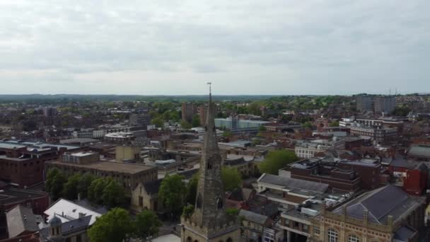 High Angle Footage Central Bedford Town England Great Britain Aerial — Stock Video