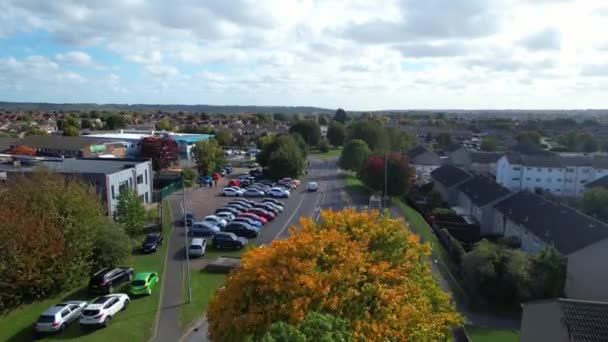 Aerial British Luton Town England Filmato Della Città Del Drone — Video Stock