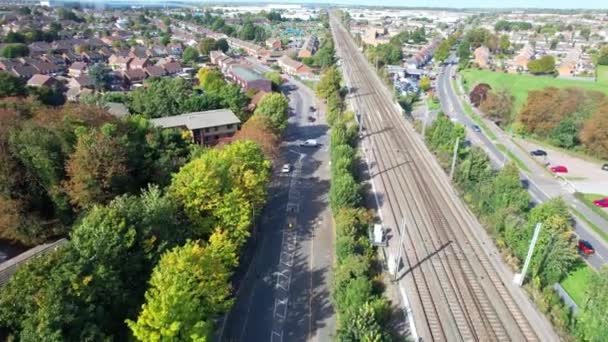 Aerial British Luton Town England Inglês Câmera Drone Filmagem Cidade — Vídeo de Stock