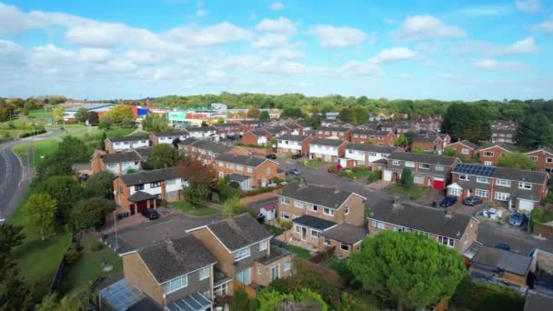 Luchtfoto Van British Luton Town England Drone Camera Beelden Van — Stockvideo