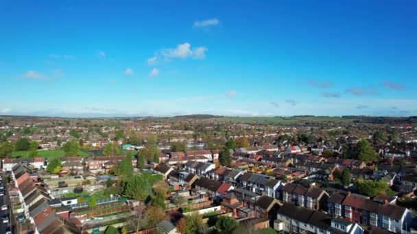 Riprese Aeree Beautiful British Town Central Luton England Filmato Della — Video Stock