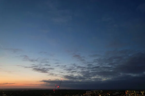 米尔顿 凯恩斯 2023年6月2日 日落后的英格兰米尔顿 凯恩斯市空中景观 — 图库照片
