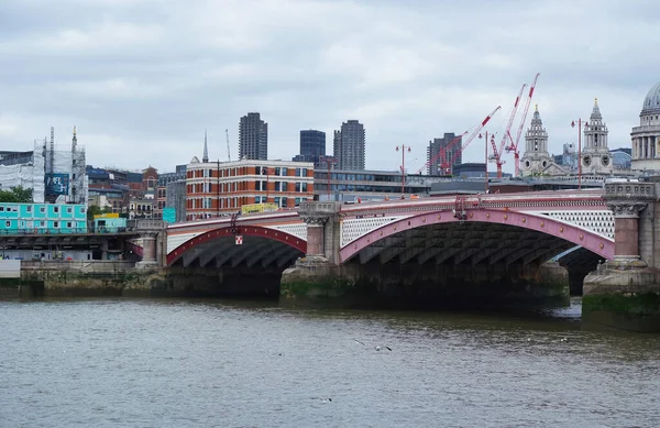 Londyn Wielka Brytania Maja 2023 Widok Centrum Londynu Nad Tamizą — Zdjęcie stockowe