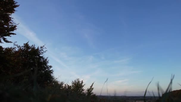 High Angle Beelden Van Sunset Clouds Boven British City England — Stockvideo