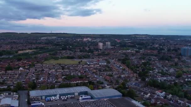 Die Mittelenglische Stadt Luton Aufgenommen März 2023 Mit Der Drohnen — Stockvideo