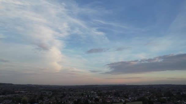 Ngiltere Nin Merkezi Luton Şehri Görüntü Drone Kamerasıyla Ekim 2023 — Stok video
