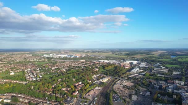 Most Beautiful Aerial Footage Central Bedford City England Metraje Del — Vídeos de Stock